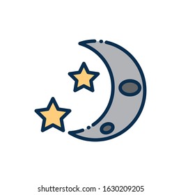 Moon Lunar Craters Doodle Style Stock Vector Royalty Free 118081087