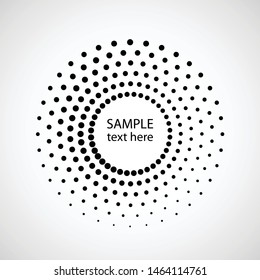 Halftone Dots Circle Form Round Logo Stock Vector Royalty Free