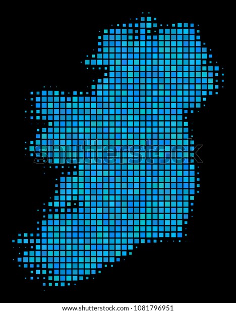 Halftone Pixel Ireland Island Map Vector Stock Vector Royalty Free