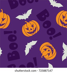 Halloween Theme Seamless Pattern Stock Vector Royalty Free