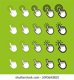 Hand Click Icon Set Stock Vector Royalty Free Shutterstock