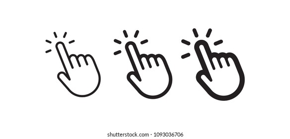 Hand Pointer Clicking Icon Stock Vector Royalty Free