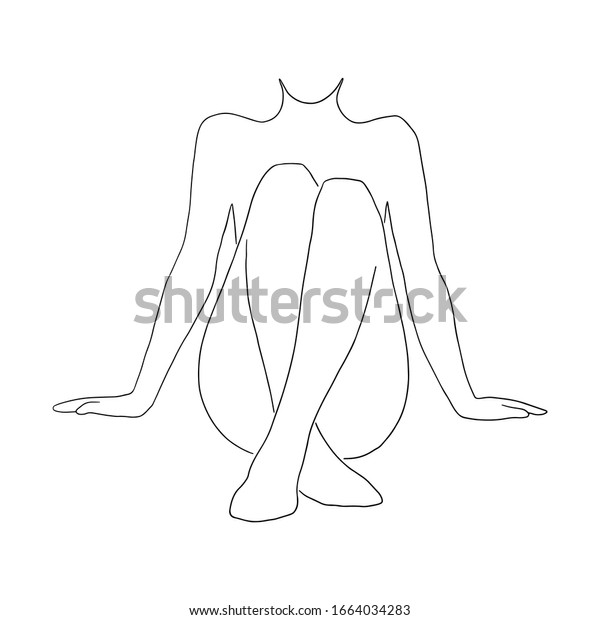 Woman Body Outline Woman Body Outline Vector Photo Free Trial