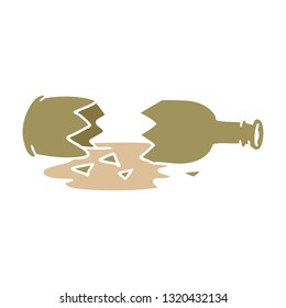 Hand Drawn Cartoon Doodle Broken Bottle Stock Vector Royalty Free