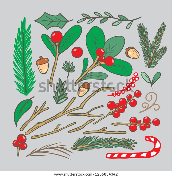 Hand Drawn Christmas Vector Art Stock Vector Royalty Free