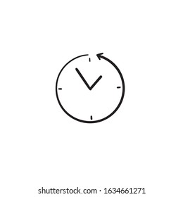 Hand Drawn Doodle Clock Illustration Doodle Stock Vector Royalty Free