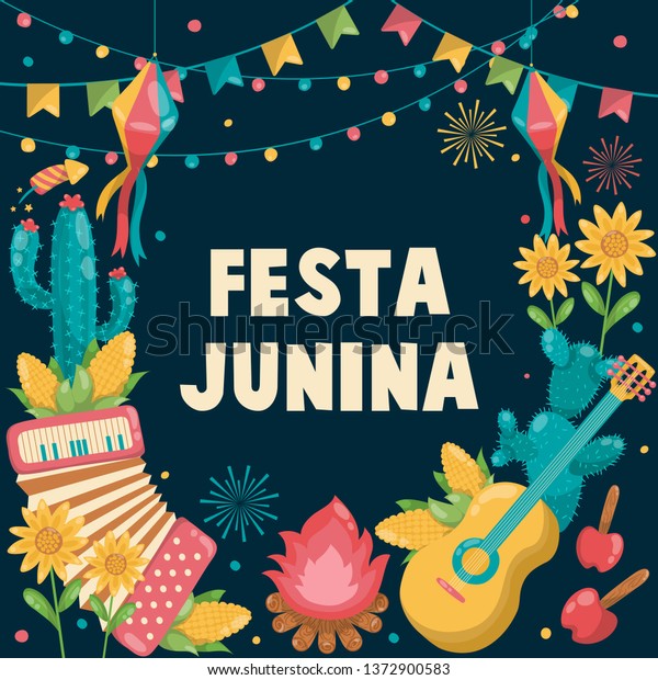 Vector de stock libre de regalías sobre Dibujo en mano Festa Junina