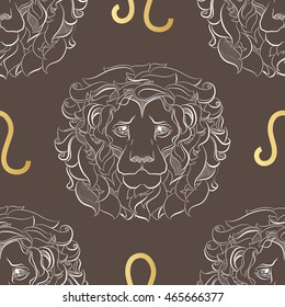 Hand Drawn Line Art Decorative Zodiac Stock Vector Royalty Free