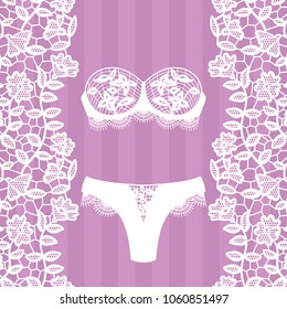 Hand Drawn Lingerie Panty Bra Set Stock Vector Royalty Free 1060851494