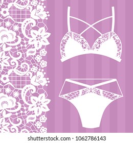 Hand Drawn Lingerie Panty Bra Set Stock Vector Royalty Free 1060851494