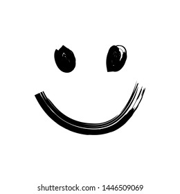 Hand Drawn Smile Symbol Smiling Emoji Stock Vector Royalty Free