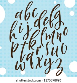 Hand Drawn Vector Alphabet Calligraphy Letters Stock Vector Royalty