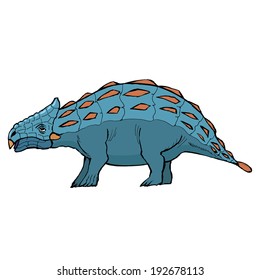 Hand Drawn Vector Sketch Illustration Ankylosaurus Stock Vector