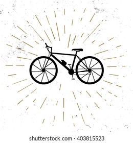 Hand Drawn Vintage Icon Bicycle Vector Stock Vector Royalty Free