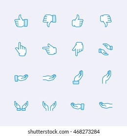 Hand Gesture Icons Stock Vector Royalty Free Shutterstock