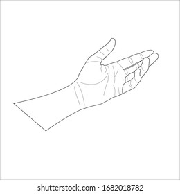 Hand Gesture On White Background Stock Vector Royalty Free 1682018782