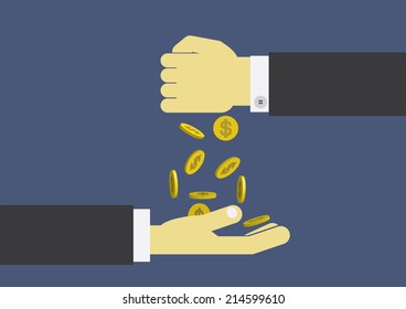 Hand Giving Money Stock Vector Royalty Free Shutterstock