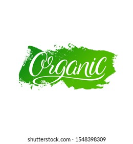 Handlettering Word Organic On Brush Stroke Stock Vector Royalty Free