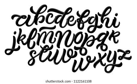 Handwritten Brush Style Modern Calligraphy Cursive Stock Vector