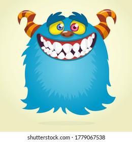 Happy Cartoon Monster Halloween Vector Illustration Stock Vector