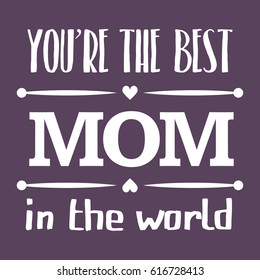 Mom Wow Upside Down Mothers Day Stock Vector Royalty Free