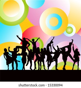 Happy People Dancing Vector Design Vector De Stock Libre De Regal As