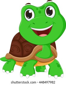 Happy Turtle Cartoon Stock Vector Royalty Free 448497982 Shutterstock