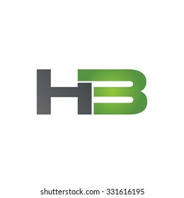 Hb Company Linked Letter Logo Green Stock Vector Royalty Free