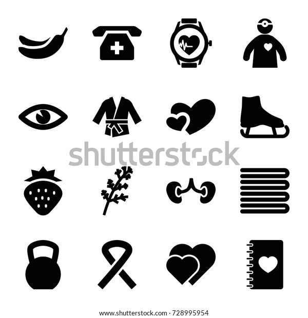 Health Icons Set Set 16 Health Stock Vector Royalty Free 728995954