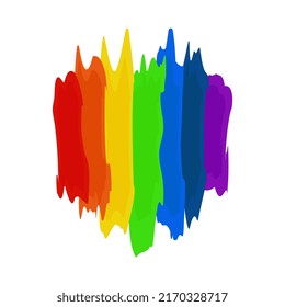 Heart Rainbow Color Lgbt Pride Symbol Stock Vector Royalty Free