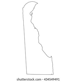 High Detailed Vector Contour Map Delaware Vector C S N Mi N Ph B N