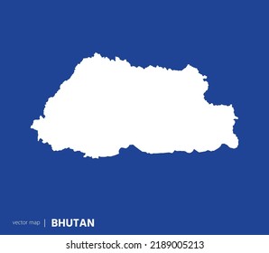 High Detailed Vector Map Bhutan Stock Vector Royalty Free