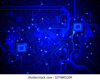 High Tech Electronic Circuit Board Vector Stock Vector Royalty Free