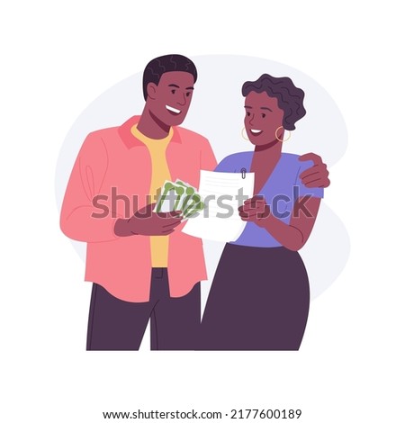 High-yield savings account isolated cartoon vector illustrations. Couple opening an account in bank, high interest to money-saving, certificates of deposit, fixed-rate revenue vector cartoon.