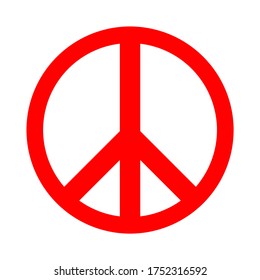 Hippie Peace Symbol Icon Illustration Stock Vector Royalty Free