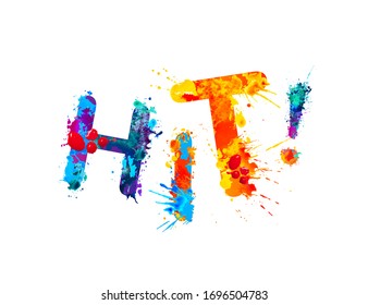 Hit Inscription Vector Splash Paint Letters Stock Vector Royalty Free