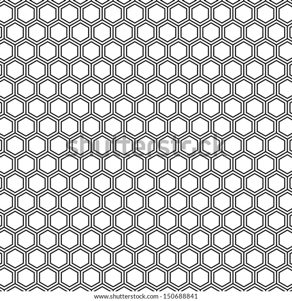 Honeycomb Pattern Outline Vector Stock Vector Royalty Free