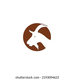 Horned Goat Head Logo Vector Template Stock Vector Royalty Free