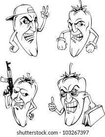 Vector Set Shouting People Stock Vector Royalty Free