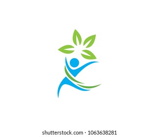 Human Character Logo Signhealth Care Logo Stock Vector Royalty Free Shutterstock