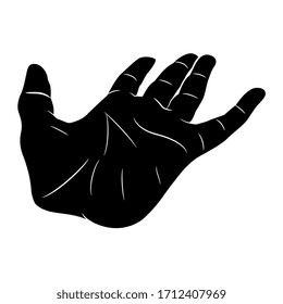 Human Hand Empty Open Palm Releasing Stock Vector Royalty Free