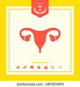 Human Organs Female Uterus Icon Stock Vector Royalty Free