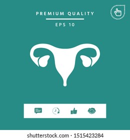 Human Organs Female Uterus Icon Vector De Stock Libre De Regal As