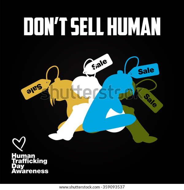 Human Trafficking Vector Template Stock Vector Royalty Free