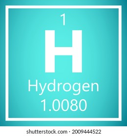 Hydrogen H2 Periodic Table Elements Atomic Stock Vector Royalty Free