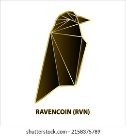 Icon Structure Ravencoin Rvn Coin Black Stock Vector Royalty Free