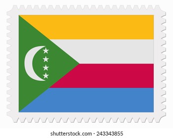 Flag Comoros Gold Frame Stock Vector Royalty Free