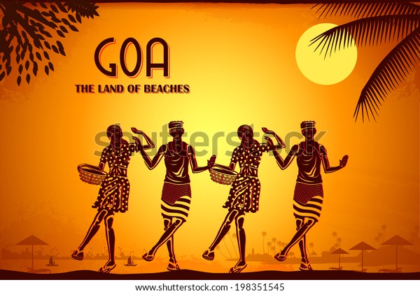 Illustration Depicting Culture Goa India Stock Vector Royalty Free