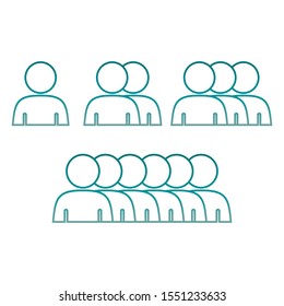 Illustration Flat Group People Icon Vector Stock Vector Royalty Free