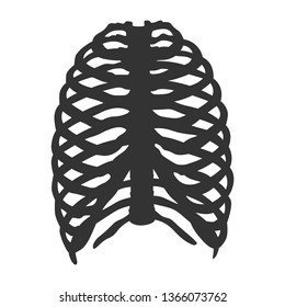 Illustration Human Rib Cage Vector Icon Stock Vector Royalty Free